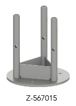 Steel holder for triangular beam Tobler AG