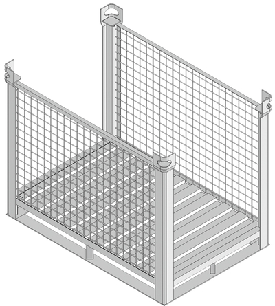 Stackable box with open sides Tobler AG