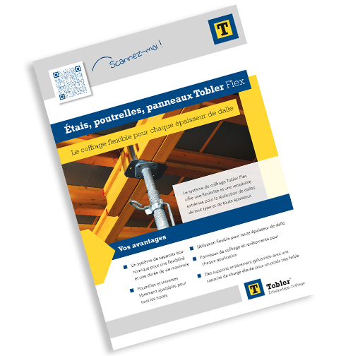 Étais, poutrelles, panneaux Tobler Flex