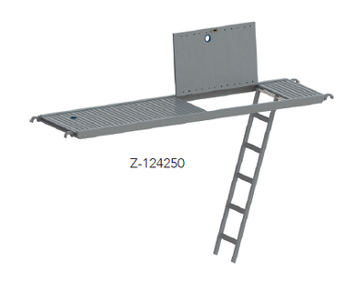 Plateau à trappe et échelle en aluminium Tobler AG